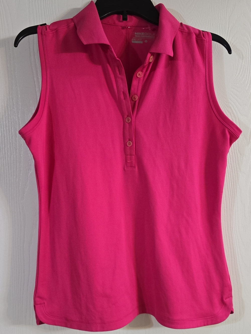 Nike Women's Sleeveless Polo in Bright Pink